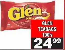 Advance Cash n Carry GLEN TEABAGS 100's offer
