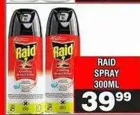 Advance Cash n Carry RAID SPRAY 300ML offer