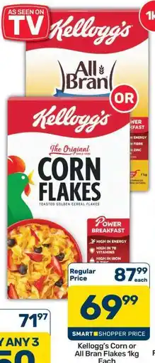 Pick n Pay Hypermarket Kellogg's Corn or All Bran Flakes 1kg offer