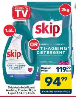 Pick n Pay Hypermarket Skip Auto Intelligent Washing Powder or Liquid offer