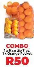 Food Lover's Market Naartjie tray and orange pocket offer