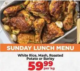 Food Lover's Market Sunday lunch menu offer