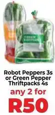 Food Lover's Market Robot peppers 3s or green pepper thriftpacks 4s offer