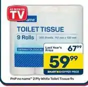 Pick n Pay 2 ply white toilet tissue offer