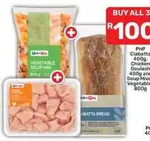Pick n Pay Ciabatta bread and vegetable soup mix offer