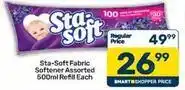 Pick n Pay Sta-soft - fabric softener assorted 500ml refill each offer