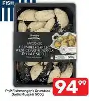Pick n Pay Shell - crumbed garlic west coast mussels in half offer