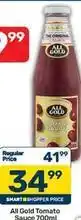 Pick n Pay All gold - tomato sauce 700ml offer