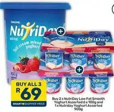 Pick n Pay Hypermarket Nutriday - low fat smooth yoghurt assorted offer