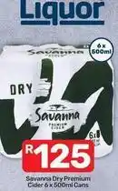 Pick n Pay Hypermarket Savanna - dry premium cider 6 x 500ml cans offer