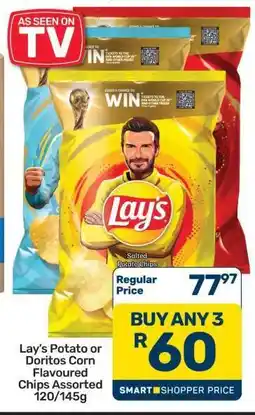 Pick n Pay Hypermarket Lay's Potato or Doritos Corn Flavoured Chips Assorted 120/145g offer