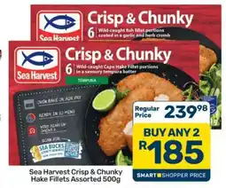 Pick n Pay Hypermarket Sea Harvest Crisp & Chunky Hake Fillets Assorted 500g offer