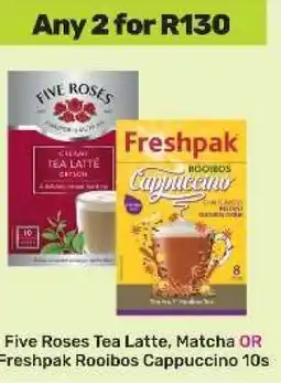 Game Five Roses Tea Latte, Matcha OR Freshpak Rooibos Cappuccino 10s offer