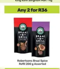 Game Robertsons Braai Spice Refill 200 g Assorted offer