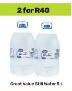 Game Great Value Still Water 5 L offer