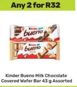 Game Kinder Bueno Milk Chocolate Covered Wafer Bar 43 g Assorted offer