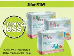 Game Little One Fragranced Baby Wipes 3 x 80 Pack offer