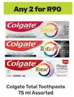 Game Colgate Total Toothpaste 75 ml Assorted offer