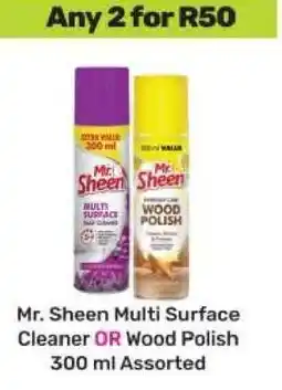 Game Mr. Sheen Multi Surface Cleaner OR Wood Polish offer