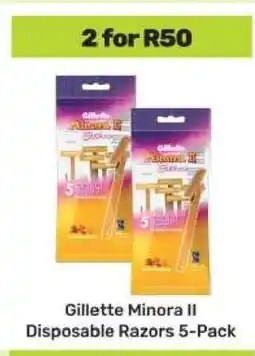 Game Gillette Minora II Disposable Razors 5-Pack offer