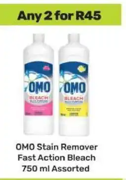 Game OMO Stain Remover Fast Action Bleach 750 ml Assorted offer