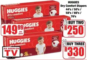 Boxer HUGGIES Dry Comfort Diapers offer