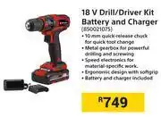 Builders Warehouse Einhell 18V Drill/Driver Kit Battery & Charger 850021075 offer