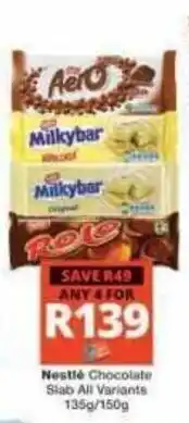 Checkers Hyper Nestlé Chocolate Slab offer