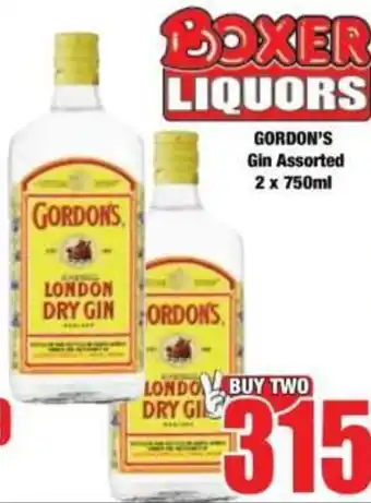 Boxer Gordon's Gin Assorted offer