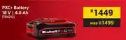 Builders Warehouse Einhell PXC + Battery 18V 4.0 Ah 784212 offer