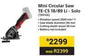 Builders Warehouse Einhell Mini Circular Saw TE-CS 18/89 Li-Solo 784166 offer