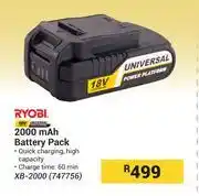 Builders Warehouse Ryobi 2000mAh Battery Pack XB-2000 747756 offer
