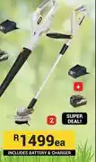 Builders Warehouse Ryobi 18V Cordless Line Trimmer Kit XLT-240K Includes Battery & Charger XPP-2700 759676-Each offer