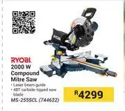 Builders Warehouse Ryobi 2000W Compound Mitre Saw MS-255SCL 744622 offer