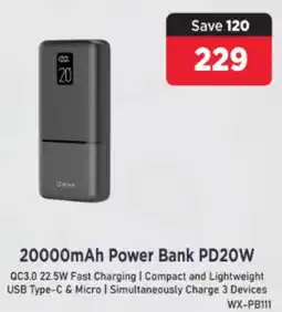 Mitabyte Winx 20000mAh Power Bank PD20W offer
