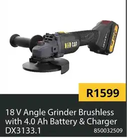 Builders Warehouse 18 V Angle Grinder Brushless CAT offer