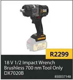 Builders Warehouse CAT 18 V 1/2 Impact Wrench offer
