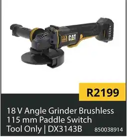 Builders Warehouse CAT 18 V Angle Grinder Brushless offer