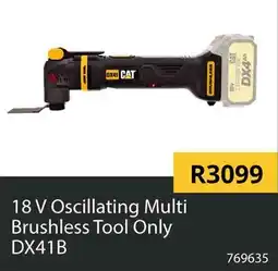 Builders Warehouse CAT 18 V Oscillating Multi Brushless Tool Only DX41B offer