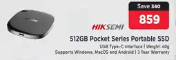 Mitabyte Hiksemi 512GB Pocket Series Portable SSD offer