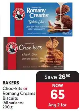 Makro Bakers Choc-kits or Romany Creams Biscuits offer