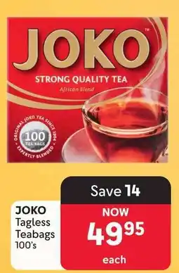 Makro JOKO Tagless Teabags offer