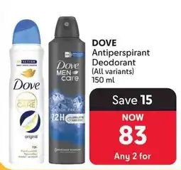 Makro DOVE Antiperspirant Deodorant offer