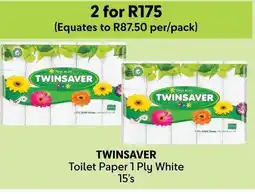 Makro Twinsayer Toilet Paper 1 Ply White offer