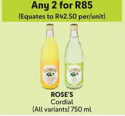 Makro ROSE'S Cordial offer