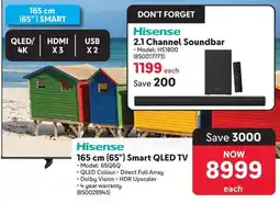 Makro Hisense 165 cm (65") Smart QLED TV offer