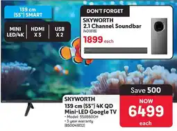 Makro SKYWORTH 139 cm (55") 4K QD Mini-LED Google TV offer