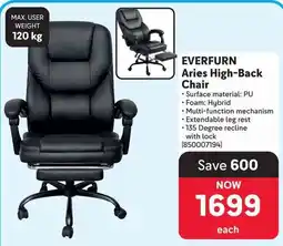 Makro EVERFURN Aries High-Back Chair offer