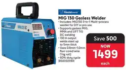 Makro MIG 130 Gasless Welder offer
