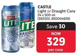 Makro CASTLE Light or Draught Cans offer